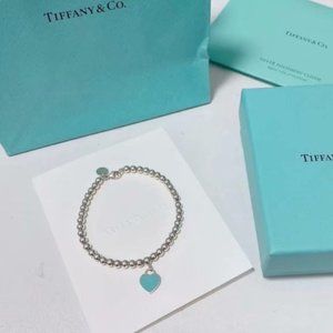 💖Tiffany Blue Enamel Beaded Bracelet
